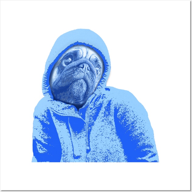 Pug as a Thug, Dog in a Hoodie Wall Art by McNutt